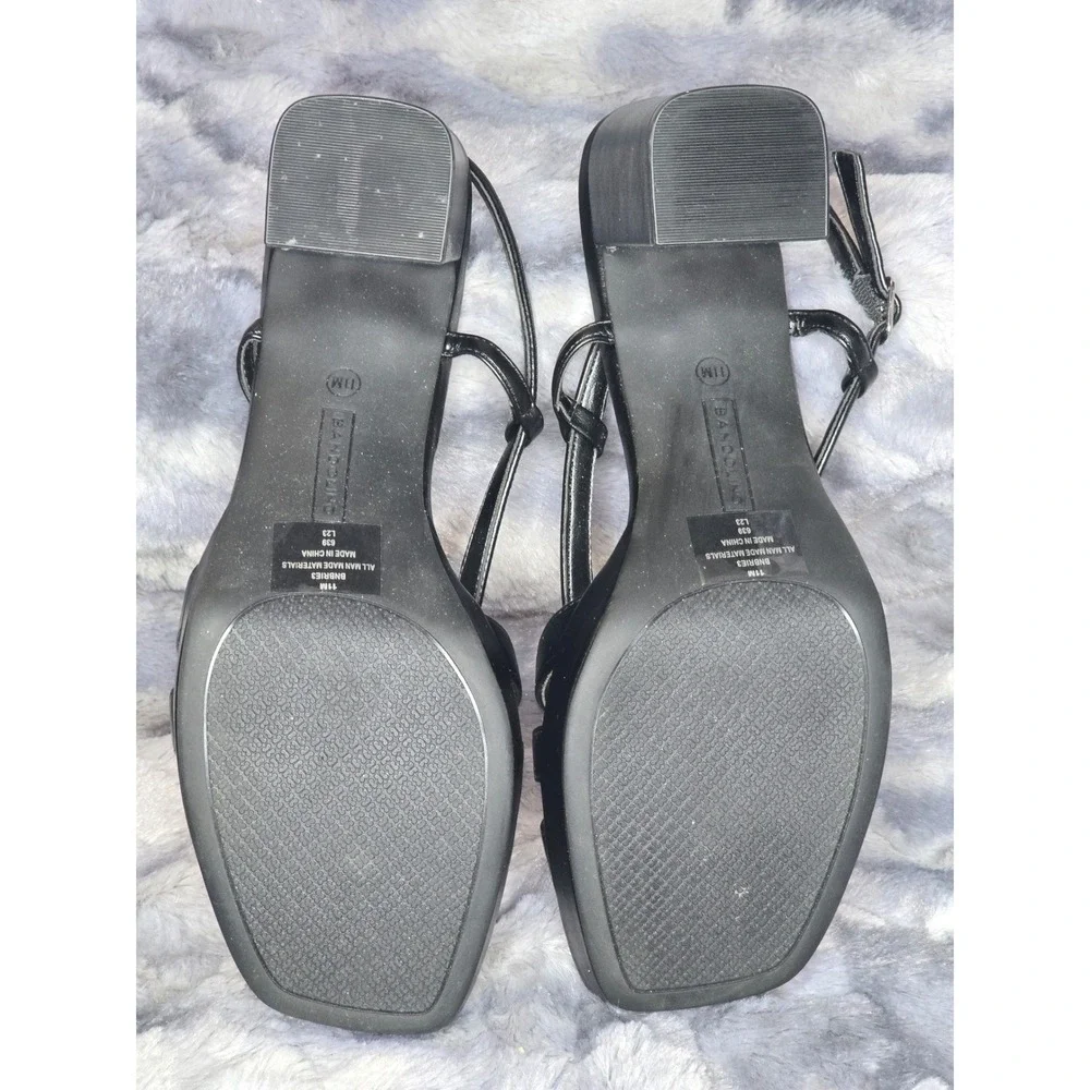 NWB Bandolino‎ Brie Platform Sandal Slingback in Black Size 11